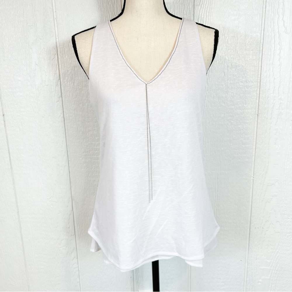 Crosby White Sleeveless Blouse